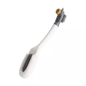 Белая обувь Профессиональная щетка для чистки 5 в 1 Многофункциональная щетка для мытья обуви Мягкие волосы не повреждают обувь до желтого цвета белый