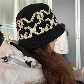 Белая олень осенне-зимняя шапка-ведро ручной работы, плетеная жаккардовая вязаная холодная шапка женская зимняя теплая шерстяная шапка