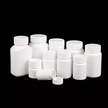 Белая пустая пластиковая капсула, бутылка для таблеток, контейнер для лекарств, витамин 20Мл-200Мл 5.1*2.8cm