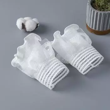 Белая рубашка с искусственным рукавом для женщин, блузка, топы, съемные манжеты, рукава, свитера для девочек, наручные грелки, роговые манжеты, аксессуары для одежды