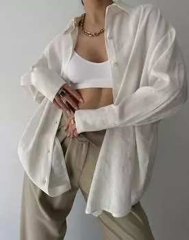 Белая рубашка свободного кроя Mai Zaria