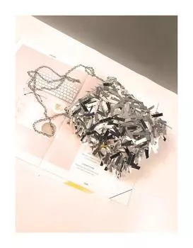 Белая сумка ручной работы с бахромой и пайетками, маленькая женская сумка для ужина 2019 года, косая цепочка для женщин белый