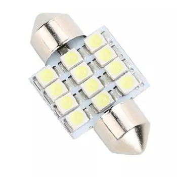 Белая светодиодная автомобильная лампа 31 мм Festoon 12 SMD Dome Map Interior Light Lamp DE3175