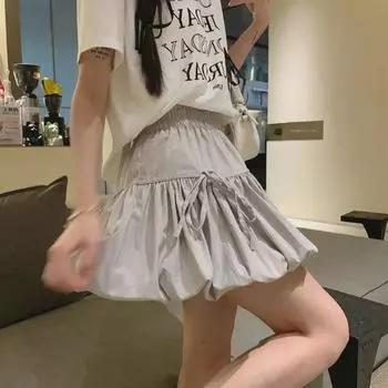 Белая юбка Sweet Style Flower Bud с пышным бантом для женщин M (recommended for under 90 jin)