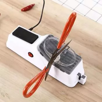Белая USB электрическая точилка для ножей, регулируемая для кухонных ножей, ножей, ножниц, заточка, лезвие средней и тонкой заточки 1pcs