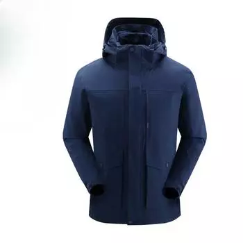 Белая утиная пуховая куртка с термосваркой, куртка три в одном, графеновая молния S