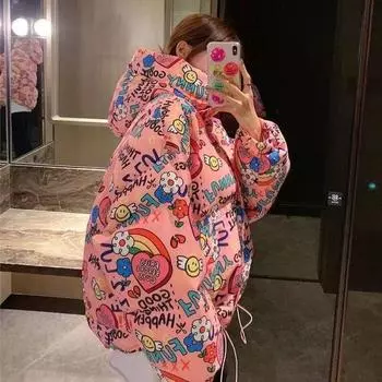 Белая утка, модное осенне-зимнее новое повседневное короткое пальто, женская рабочая одежда, тонкие пальто One Size розовый