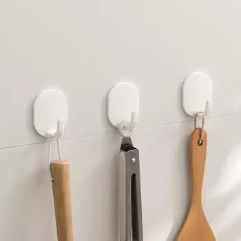 Белая вешалка для полотенец, кухонная настенная вешалка, клейкий крючок без маркировки, бытовая дверь, кухонное хранилище, крючок для гвоздей