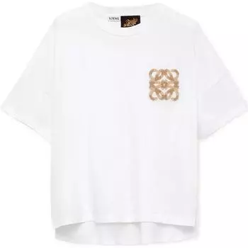 Белая женская футболка Loewe свободного кроя S616Y22X59-2100 M