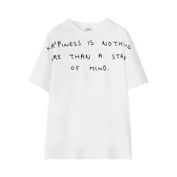 Белая женская футболка с принтом слов Loewe S359333XCD-2100 L