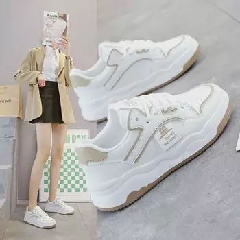 Белая женская спортивная и повседневная обувь на толстой подошве MX-802 - Новая коллекция весна/осень 2025 г. 38 хаки