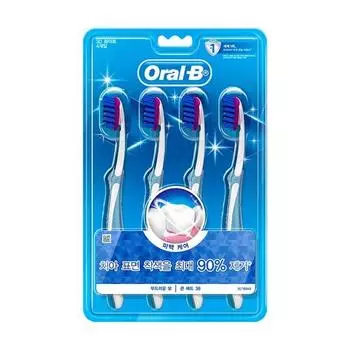 Белая зубная щетка Oralbee Proposplex 3D, 4, 1