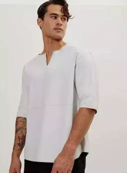 БЕЛАЯ мужская футболка из натуральной овчины на молнии, ручная работа, стильная повседневная одежда XS белый