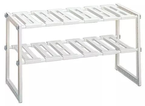 Belca Сделано в Японии Кухонное Хранение Под Раковиной Свободная Стойка Телескопического Типа Ширина x Глубина x Высота см Белый Под Раковиной Хранение 2 Яруса Полка 50~75 30.3