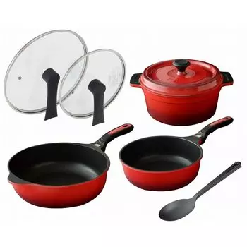 Belfina THE PRIME Grand Set Multipan 25 см Mini Multipan 21 см Waterless Cooking Pot 22 см Glass Lid 25 см Glass Lid 21 см Spoon Turner A-77799