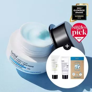 Belif Аква Бальзам 30мл Line Friends Eco Edition (+Эссенция 30мл+Пенка 40мл+Наклейка своими руками), Корейская косметика