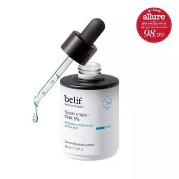 Belif Super Drops Ампула 30 мл Выберите 1 из 3 (PHA/ниацин/витамин), Корейская косметика знаменитостей PHASE