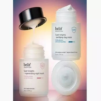 Belif Super Knights Регенерирующая ночная маска, очищающая глиняная маска 75 мл 2 типа Regenerating Night