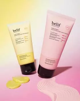 belif Super Nights Vegan Pack очищающее средство 150 мл (2 типа, выберите 1) Bright Toning Vegan Pack Cleanser 150ml