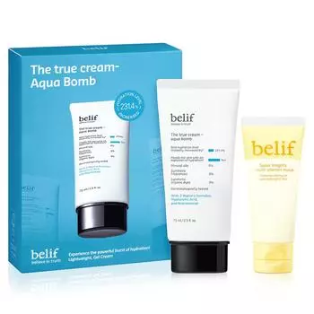 belif The True Cream Aqua Balm 75 мл + Multi Vitamin Mask 35 мл набор, 1 набор 1 SET