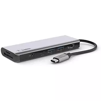 Belkin USB C 7 в 1 100 Вт PD HDMI SDmicro SD 3,5 мм iPad 9 iPad mini 6 M1 Pro M1 iMac