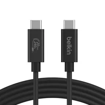 Belkin USB-C Cable USB4 240W 20Gbps High Speed ??Data Transfer 4K/60Hz Compatible HDR Compatible iPhone 15/MacBook/iPad Pro/iMac/Windows Compatible US