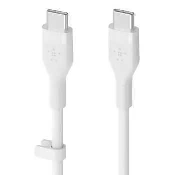 Belkin USB-C to USB-C Silicone Cable Compatible with iPhone 15 / MacBook/iPad mini/iPad Pro/iPad Air/Galaxy/Android Smartphone Fast Charging PD Compat