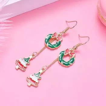 Bell Christmas Earrings Set Pearl Christmas Bell Pendant Merry Christmas Earrings Accessories Bell