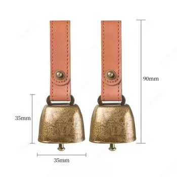 Bell Dog Pet Bells Collarcow Cowbell Collars Noise Decor Makers Pendant Lovelyhandle Training Iron Collars 9x3.5cm коричневый