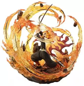 Bell Fine Demon Kimetsu no Yaiba Rengoku Kyoujuro Scale Полная фигурка, окрашенная в ПВХ, BF117 Slayer DXVer. 1/8 оранжевый