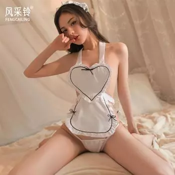 Колокольчик сексуальное нижнее белье сексуальная любовь костюм горничной горничная горячий фартук страсть персонаж униформа комплект F61 average size [recommended 80-60kg]
