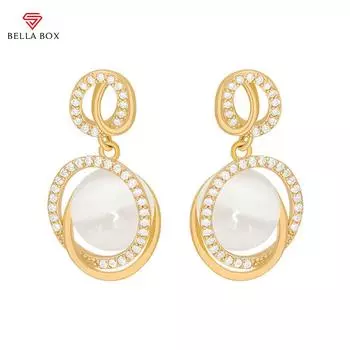 BELLA BOX 2022, модные женские серьги в корейском стиле с имитацией опала, нежная повседневная одежда для девочек, висячие серьги, ювелирные изделия