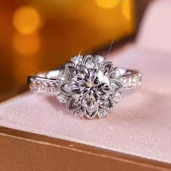 BELLA BOX 2 карата восемь восемь восемь восемь стрел покрытие Pt950 группа с полной имитацией сверла импортное кольцо с бриллиантом Moson женский Adjustable Opening белый