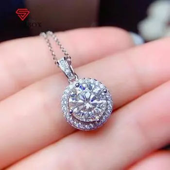 BELLA BOX 3 карата 8-сердце 8-стрела покрытая PT950 имитация бриллианта Mosan полный бриллиант модная подвеска женственное ожерелье ключичная цепочка No.2 белый