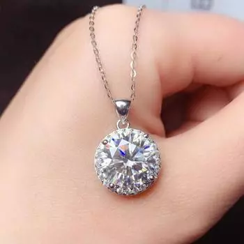 BELLA BOX 3 карата восемь сердец восемь стрел белый циркон модная подвеска женственное ожерелье цепочка на ключицу No.1 белый