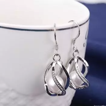 BELLA BOX Европа и Соединенные Штаты вокруг деятельности Круглый жемчуг Жемчуг Жемчуг Циркон Женские серьги Ретро Темперамент Модные серьги белый