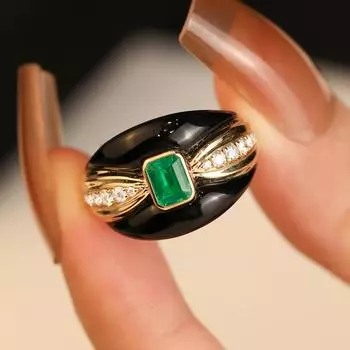 BELLA BOX французские ретро-серьги-гвоздики с каплями воды и изумрудной глазурью для повседневной женской одежды для вечеринок No.1 зелёный