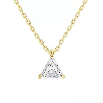 BELLA BOX Горячая новинка с одним бриллиантом «Анна» и треугольной подвеской в Европе и США, новый простой геометрический воротник Necklace+Pendant золотой