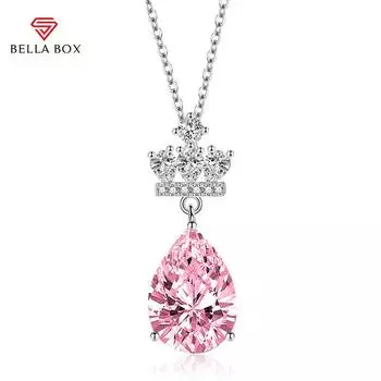 BELLA BOX грушевидное ожерелье с подвеской в форме капли, разноцветное модное свадебное обручальное ювелирное изделие синий