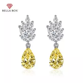 BELLA BOX грушевидные длинные серьги женские серьги в форме листьев в форме капли женские аксессуары для вечеринок синий