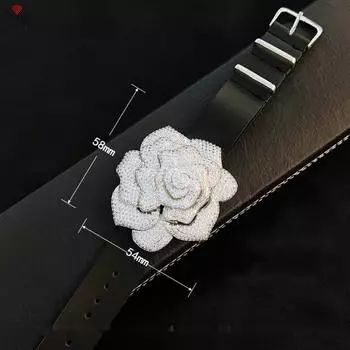 BELLA BOX Heavy Industry Camellia Choker Wristband Otter Collar Trim Подвеска Подходит Для Женщин Свадебные Вечеринки Модные Украшения 15mm* 22cm чёрный
