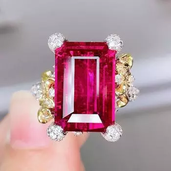 BELLA BOX Имитация рупии рубин роза красная дрель камелия регулируемое кольцо подходит для женского банкета вечеринка ювелирные изделия высокого класса Adjustable Opening красный