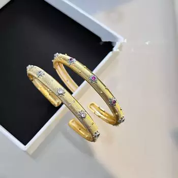 BELLA BOX итальянский матовый ремесленный плетеный резной циркониевый регулируемый браслет подходит для женской свадебной вечеринки модные украшения