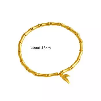 BELLA BOX китайский ретро бамбуковый фестиваль два поколения счастливый браслет подходит для женщин повседневные вечерние модные украшения about 15mm жёлтый