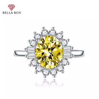 BELLA BOX классические четыре зубца открывающиеся кольца изменяемого размера для женщин циркон помолвка ювелирные украшения подарок Adjustable Opening зелёный