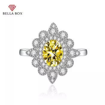 BELLA BOX классические открывающиеся кольца изменяемого размера для женщин с цирконом, ювелирные изделия для помолвки, подарок Adjustable Opening зелёный