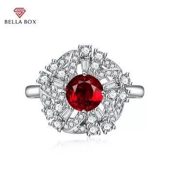 BELLA BOX классические открывающиеся кольца изменяемого размера для женщин с цирконом, ювелирные изделия для помолвки, подарок Adjustable Opening зелёный