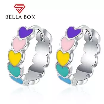 BELLA BOX классические серьги «Радуга любви» ювелирные изделия подарок на свадьбу
