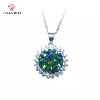 BELLA BOX классические зеленые подвески, ожерелья для женщин, очаровательные ювелирные изделия для свадьбы и помолвки зелёный