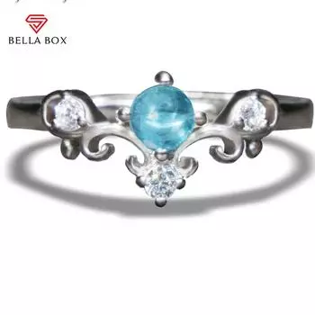 Bella Box классическое великолепное синее открывающееся кольцо круглой формы для женщин, очаровательный подарок на свадьбу и помолвку Resizable синий